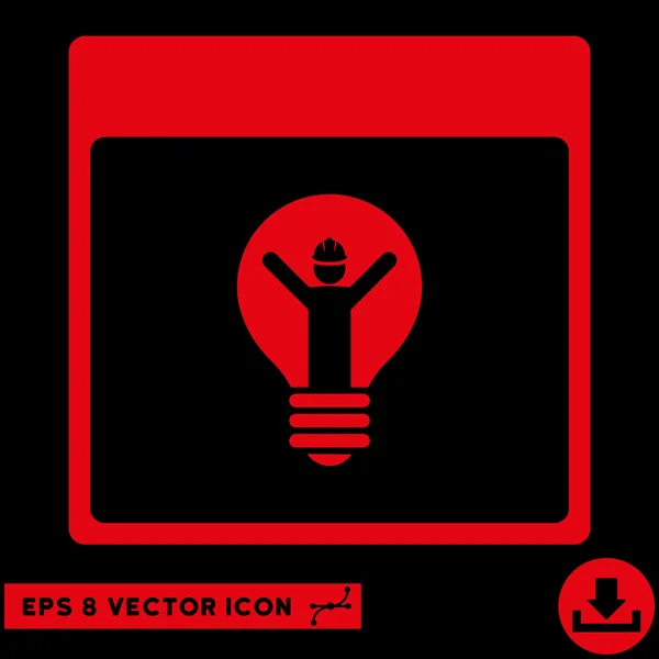 Electrician Calendar Page Vector Eps Icon — Stock Vector