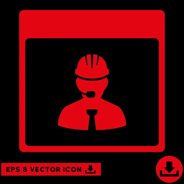 Engineer Calendar Day Vector Eps Icon — Stock Vector