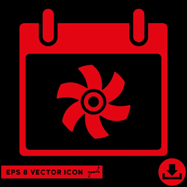 Ventilador Calendario Día Vector Eps icono — Vector de stock