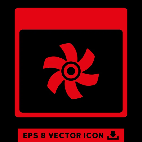 Fan Calendar Page Vector Eps Icon — Stock Vector