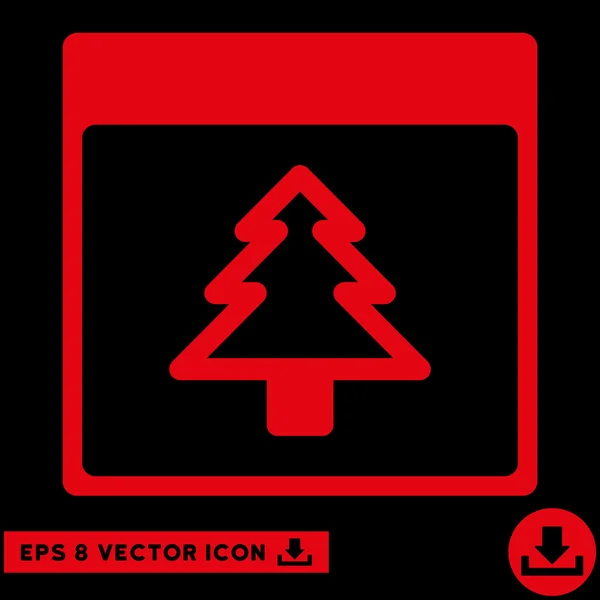 Calendario del árbol de abeto Página Vector Eps icono — Vector de stock