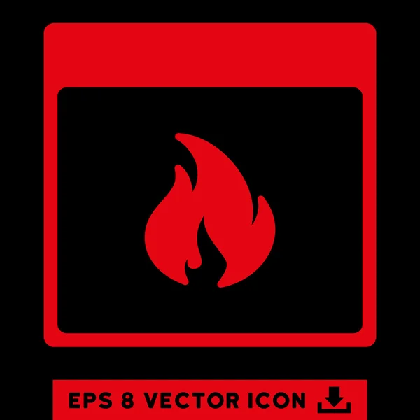 Calendario de fuego Página Vector Eps icono — Vector de stock