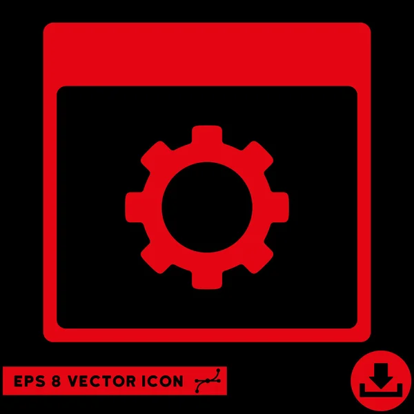 Opciones de engranaje Calendario Página Vector Eps Icono — Vector de stock