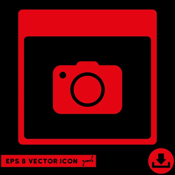 Photo Camera Calendar Page Vector Eps Icon — Stock Vector