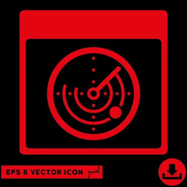 Radar Calendrier Page vectoriel Eps Icône — Image vectorielle