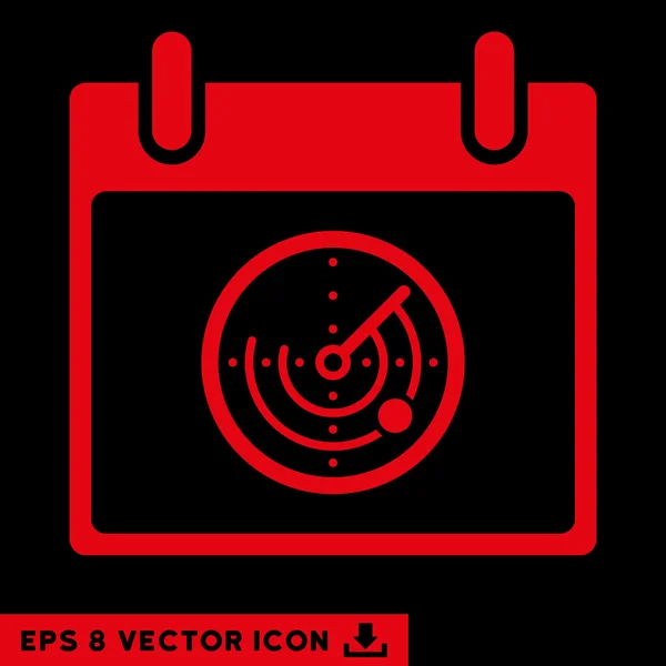 Radar Calendar Day Vector Eps Icon — Stock Vector