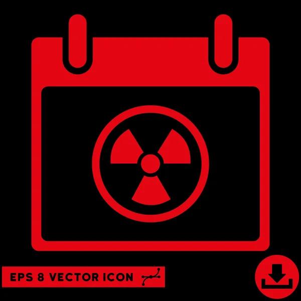 Radioactive Calendar Day Vector Eps Icon — Stock Vector