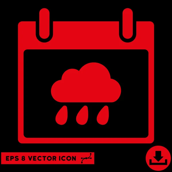 День дощу хмарний календар Векторні піктограми Eps — стоковий вектор