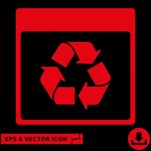 Reciclar página de calendário Vector Eps Icon — Vetor de Stock