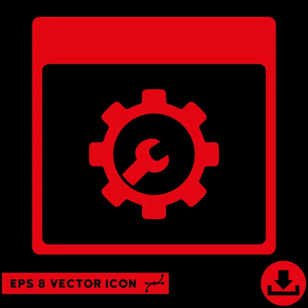 Ferramentas de Configuração Página de Calendário Vector Eps Icon —  Vetores de Stock