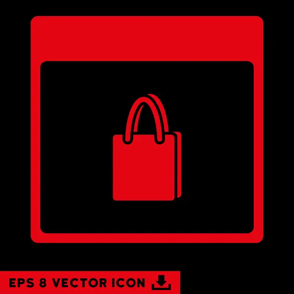 Einkaufstasche Kalenderseite Vektor eps Symbol — Stockvektor