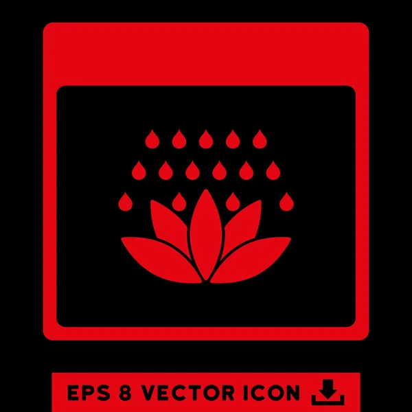 Spa Shower Calendar Page Vector Eps Icon — Stock Vector