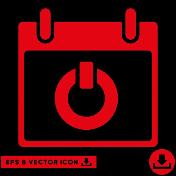 Turn On Calendar Day Vector Eps Icon — Stock Vector