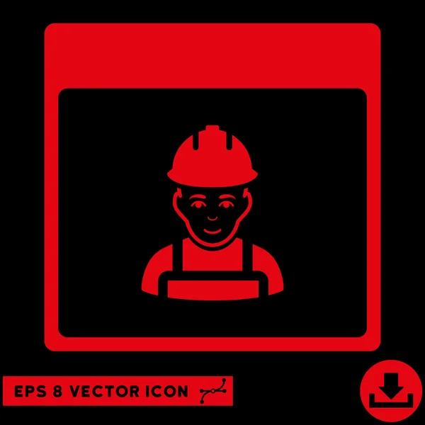 Calendrier des travailleurs Page vectorielle Eps Icône — Image vectorielle