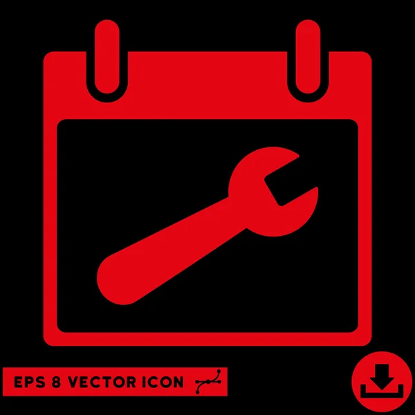 Schraubenschlüssel Werkzeug Kalendertag Vektor eps Symbol — Stockvektor