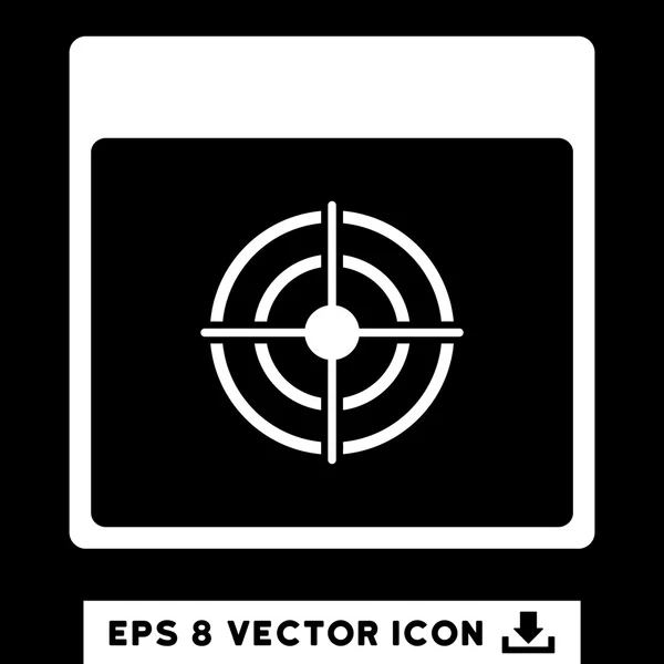 Bullseye Kalender Seite Vektor eps Symbol — Stockvektor