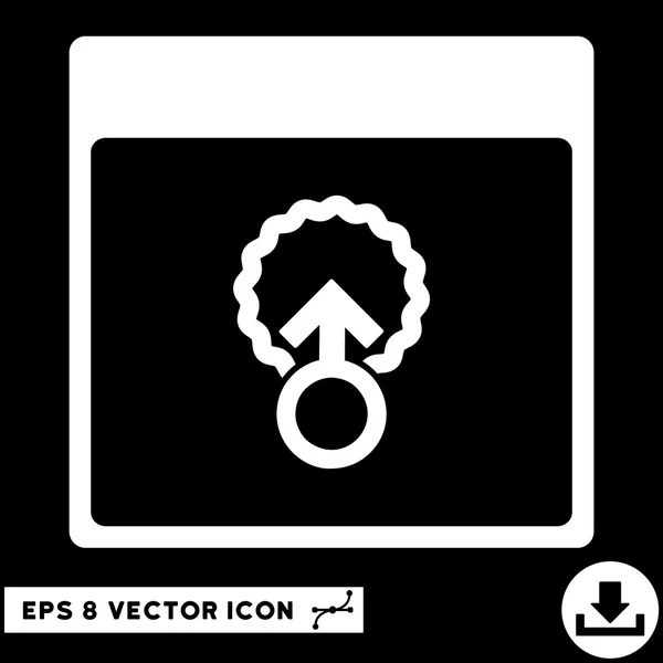 Cell Penetration Calendar Page Vector Eps Icon — Stock Vector