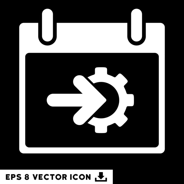 Rädchen Integration Kalender Tag Vektor eps Symbol — Stockvektor