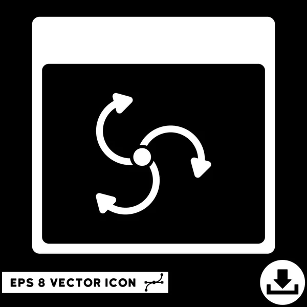 Zyklon Kalenderseite Vektor eps Symbol — Stockvektor