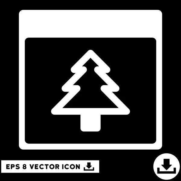 Tanne Baum Kalender Seite Vektor eps Symbol — Stockvektor