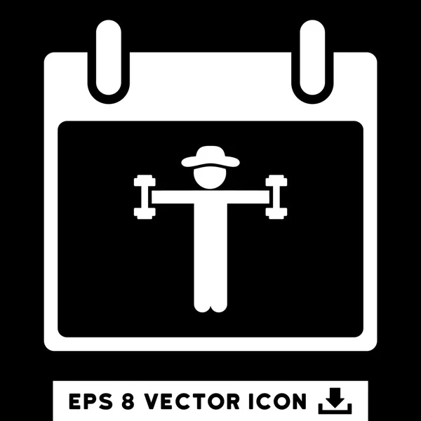 Calendário Fitness Dia Vector Eps Ícone — Vetor de Stock
