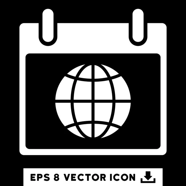Globus Kalendertag Vektor eps Symbol — Stockvektor