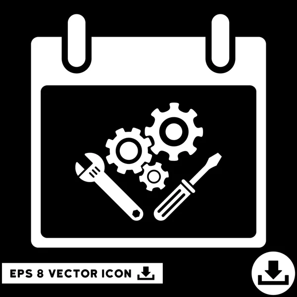 Nástroj nástroje kalendáře den vektorové Eps ikonu — Stockový vektor