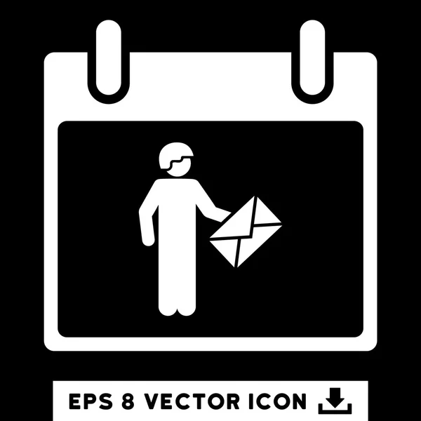 Postman Calendrier Jour vecteur Eps Icône — Image vectorielle