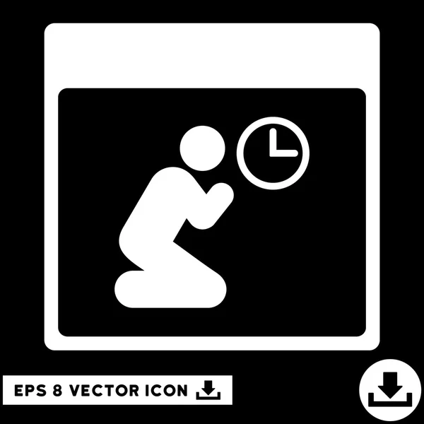 Prière Horloge Calendrier Page vectorielle Eps Icône — Image vectorielle