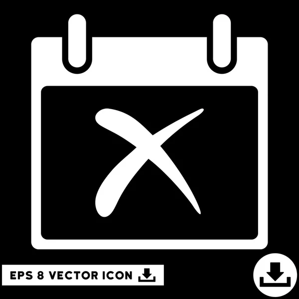 Reject Calendar Day Vector Eps Icon — Stock Vector