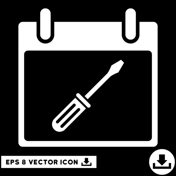 Schraubenzieher Tuning Kalendertag Vektor eps Symbol — Stockvektor