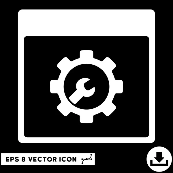 Ferramentas de Configuração Página de Calendário Vector Eps Icon — Vetor de Stock