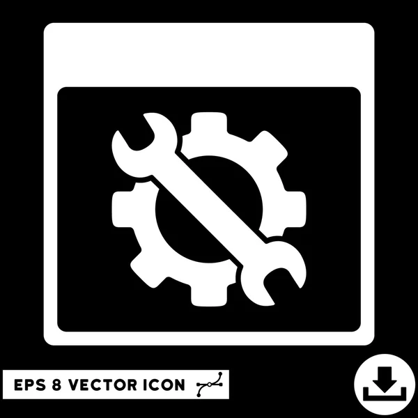 Paramètres Outils Calendrier Page Vector Eps Icon — Image vectorielle