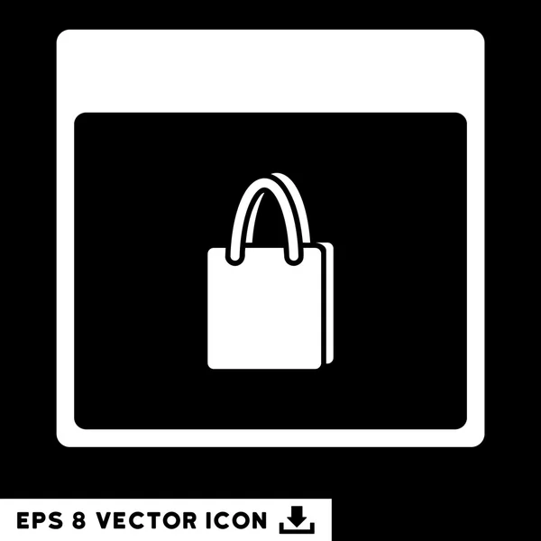 Saco de compras Calendário Página Vector Eps Icon — Vetor de Stock