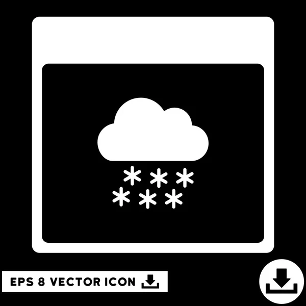 Nube de nieve Calendario Página Vector Eps icono — Vector de stock