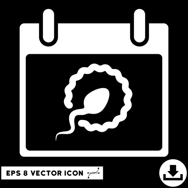 Sperma inseminatie kalenderpictogram pagina Vector Eps — Stockvector