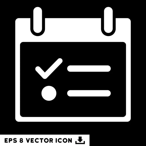 Liste des tâches Calendrier Jour vectoriel Eps Icône — Image vectorielle
