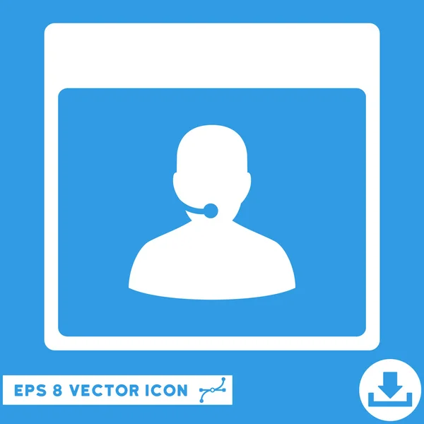 Call Center Manager Kalender Seite Vektor eps Symbol — Stockvektor