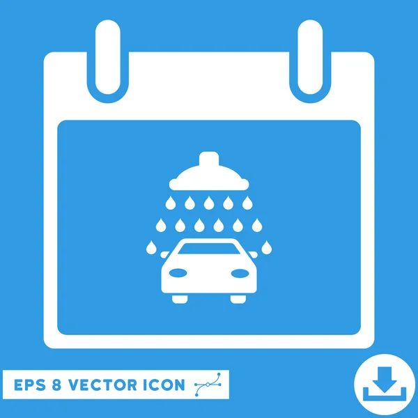 Auto Dusche Kalender Tag Vektor eps Symbol — Stockvektor