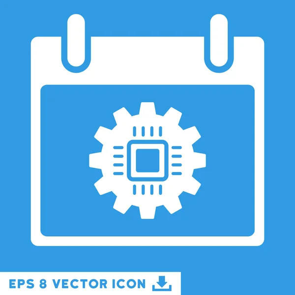 Chip Getriebe Kalender Tag Vektor eps Symbol — Stockvektor