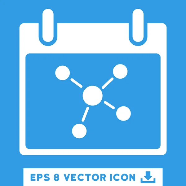 Connexions Calendrier Jour Vecteur Eps Icône — Image vectorielle