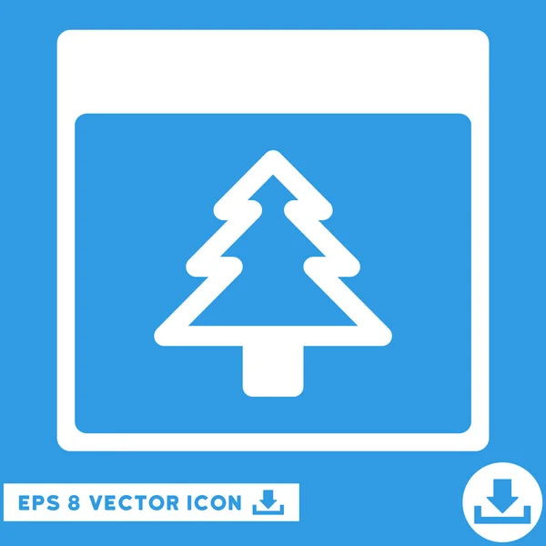 Calendario del árbol de abeto Página Vector Eps icono — Vector de stock