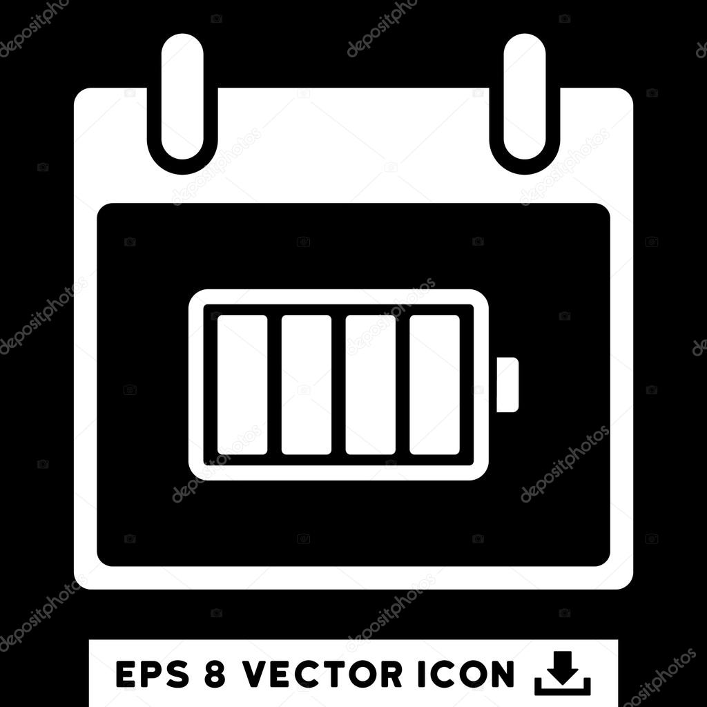 Battery Calendar Day Vector Eps Icon