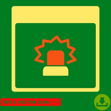 Uyarı takvim sayfası vektör Eps simgesini