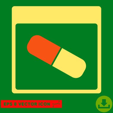 Takvim sayfası vektör Eps simgesini ilaç kapsül