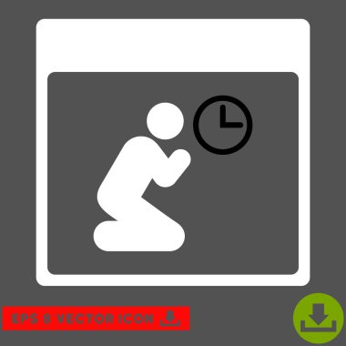 Dua takvim sayfası vektör Eps simgesi saat