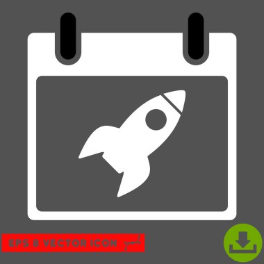 Roket takvim gün vektör Eps simgesini