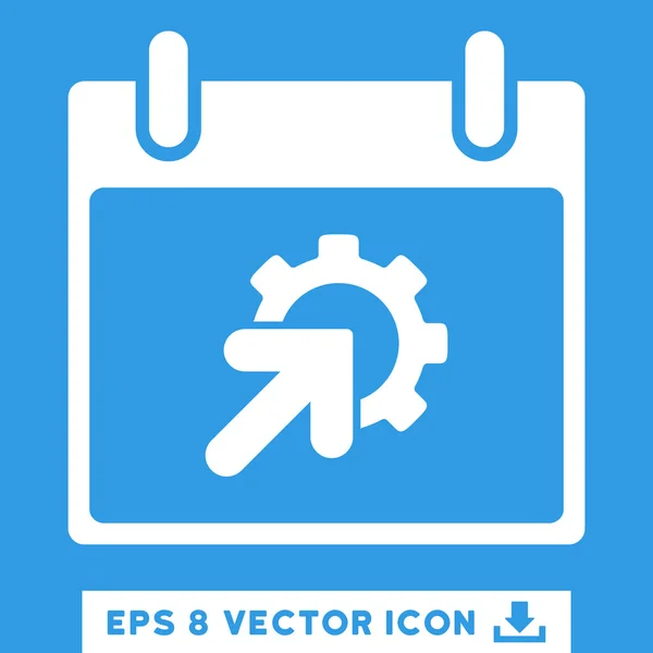 Engrenagem Integração Calendário Dia Vector Eps Ícone — Vetor de Stock