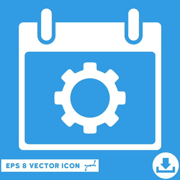 Opções de engrenagem Calendário Dia Vector Eps Ícone —  Vetores de Stock