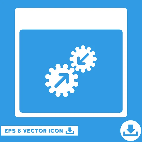 Getriebe Integration Kalender Seite Vektor eps Symbol — Stockvektor